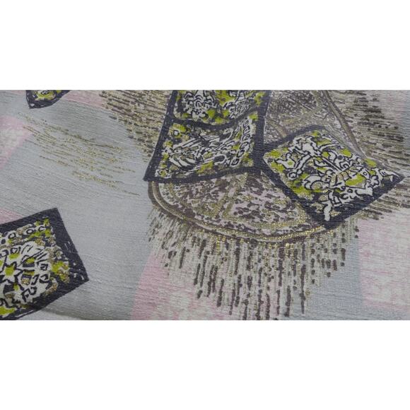 MCM Curtain Panels Pink Gold Vintage 42x54ea Lot of 2 Atomic Decor Barkcloth - Picture 7 of 13